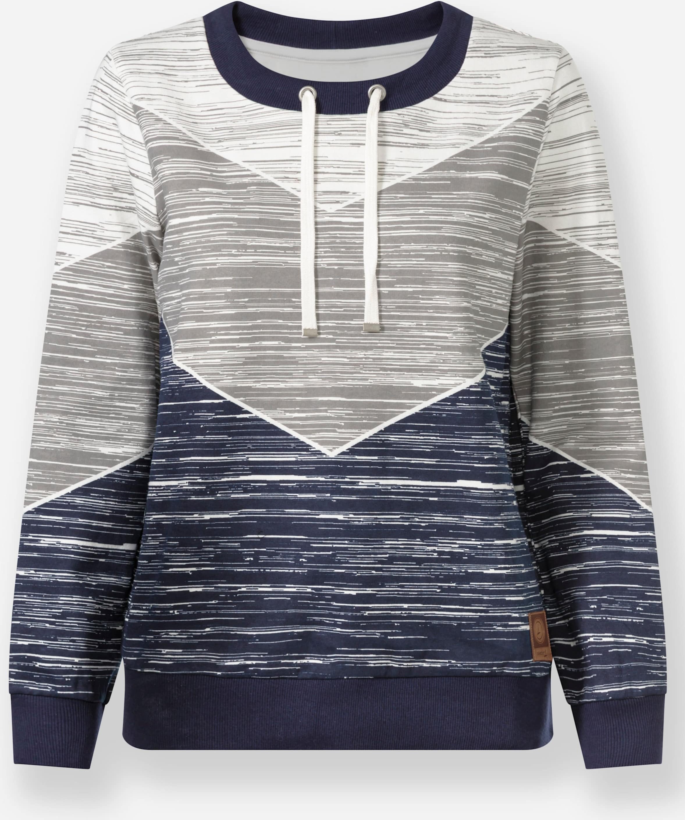 Thumbnail - Sheego Sweatshirt mit variierbarem Rundhals-Ausschnitt