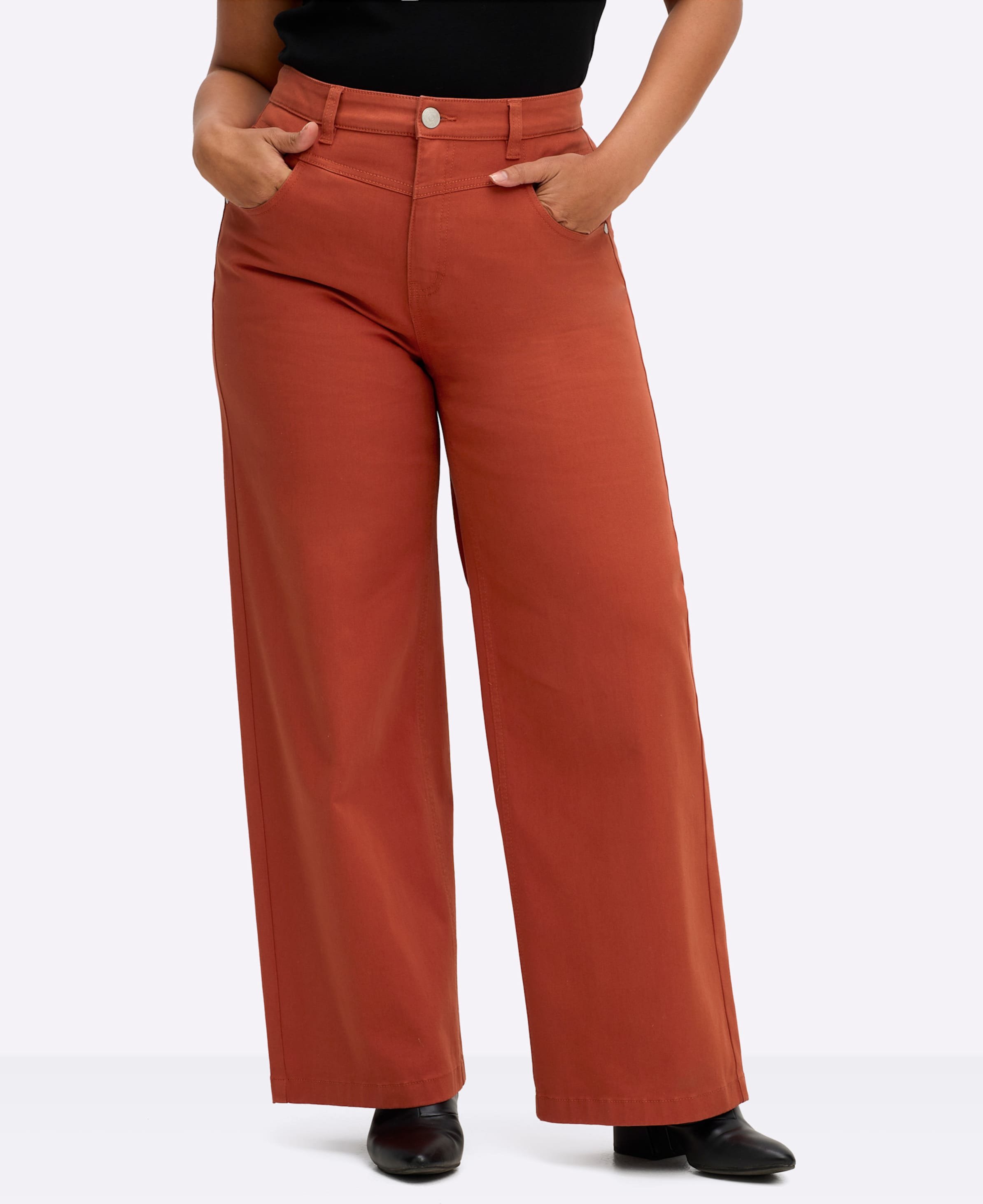 Sheego Jeans mit weitem Bein und High-Waist-Bund