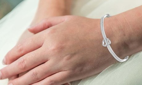 Armband: Armband mit Forever-Love-Anhänger in Silber