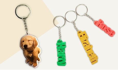 2x personalisierbarer 3D-Schlüsselanhänger im Design nach Wahl (zzgl. Versandkosten)