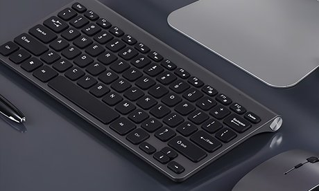 Kabellose Tastatur und Maus: Schwarz