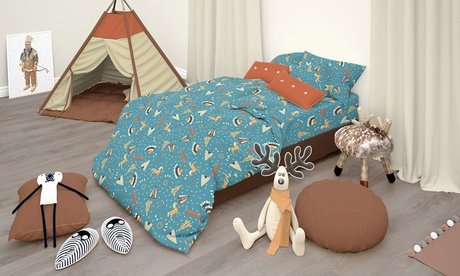 Kinder-Bettbezug: Make a wish - Rosa: 240 x 200/220 & 60 x 70