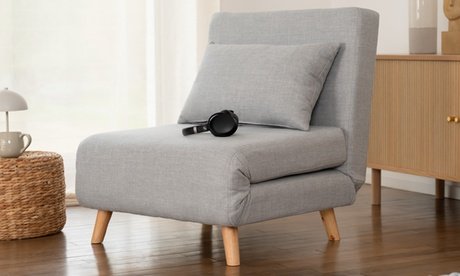 3-in-1 Schlafsessel: Sessel Lounge oder Bett: Grau