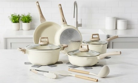 13-teiliges Kochgeschirrset: Schwarz