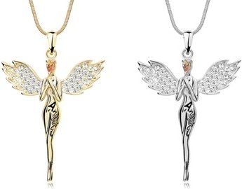 Thumbnail - Schutzengel-Halskette: Silber/2