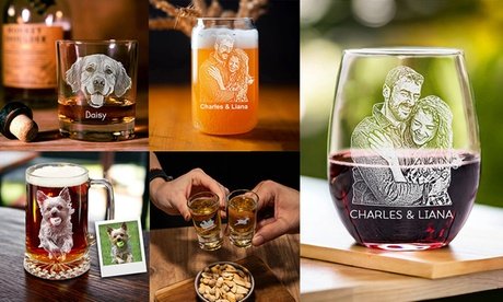 1x Personalisierte Trinkgläser mit Lasergravur nach Wahl (zzgl. Versandkosten)
