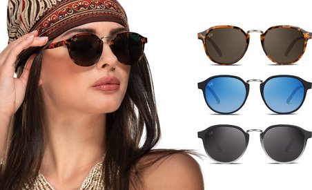 Sonnenbrille „Bloom“: Blau-Schwarz