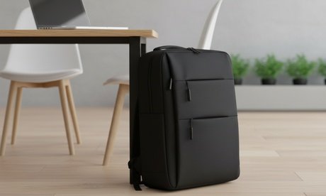 Laptop-Rucksack in Schwarz mit USB-Ladeanschluss