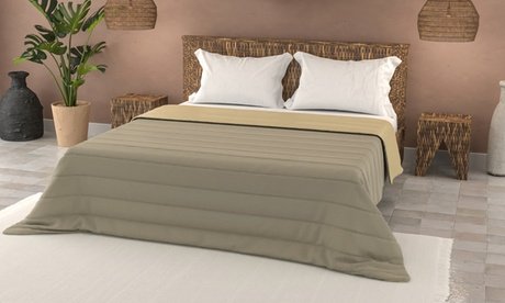 Sommerdecke: Dunkelblau-Hellgrau / 160 x 240 cm