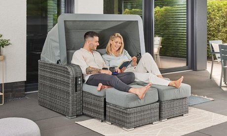 Home Deluxe Strandkorb mit Liegefunktion „Holby“: Ohne Abdeckung