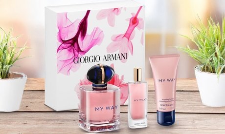 Armani Set für Damen: Armani My Way -Set mit 90 ml EDP 15 ml EDP 50 ml Bodylotion