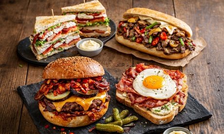 Sandwich oder Burger nach Wahl für 2 Personen