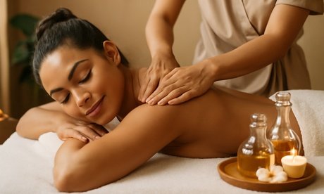 1x 60 Min. Thai-Massage klassische Massage Aromaöl-Massage oder Akupressur