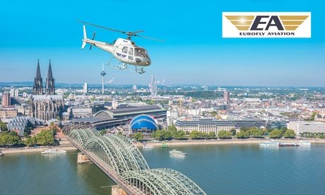 Für 1 Person: 30 Min. Skyline-Hubschrauber-Rundflug über Köln + Umgebung