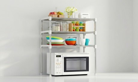 Mikrowellenregal mit 3 Ablageflächen