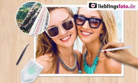 30 x 30 cm: Diamond Painting mit Lieblingsfoto zur Selbstgestaltung (zzgl. Versandkosten)