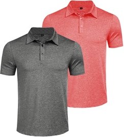 Blu Apparel Herren-Golf-Poloshirt: 1 / Rot / Gr. S