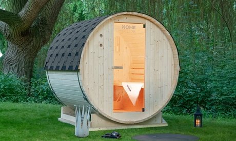 Home Deluxe Outdoor-Fass-Sauna inkl. Zubehör für 2 Personen