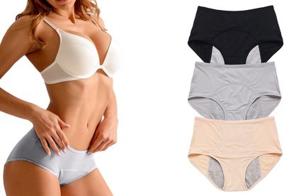 3er-Pack Perioden-Unterwäsche: Schwarz / Gr. L