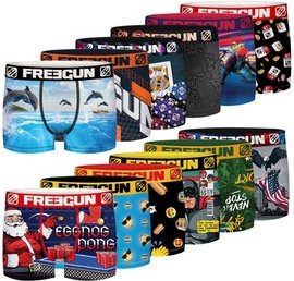 12er-Pack Freegun Herren-Boxershorts mit Überraschungsmotiven: Gr. 2XL