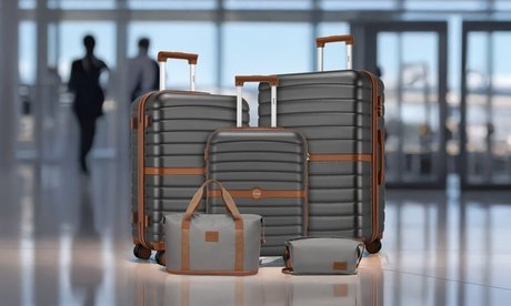 Set: 1x 24-Zoll-Koffer & Reisetaschen-Set