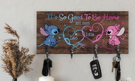 1x Personalisierbares Schlüsselbrett und Hundeleinenhalter in Design nach Wahl