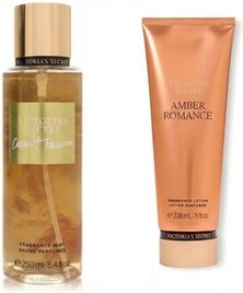 Set: Victoria s Secret Pure Seduction Body Mist 250 ml + Body Lotion Amber Romance 236 ml