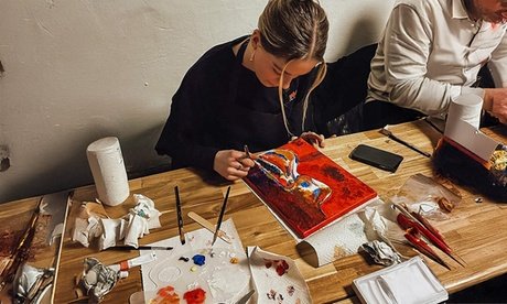 Für 1 Person: 90 Min. DRINK & PAINT