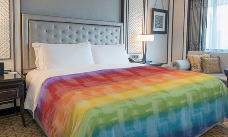 Tagesdecke: 260 x 280 cm / Karo / Grau