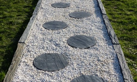 Runde spanische Schieferplatten: 24 Stück