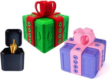 Lustige Scherz-Geschenkbox: Violett