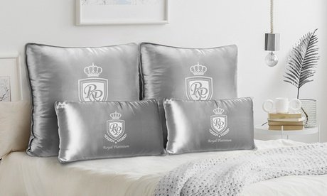 Sampur Royal Platinium Kissen aus besticktem Satin: 60 x 60 cm / 4