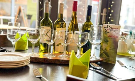 4er-Weinprobe mit sächsischen Weinen und deftigem Winzerbrett für 2 Personen