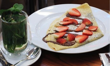 Für 2 Personen: 1x Waffel oder Crêpe nach Wahl inkl. Heißgetränk