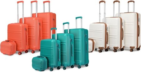 Hartschalenkoffer: 4er-Set / Creme