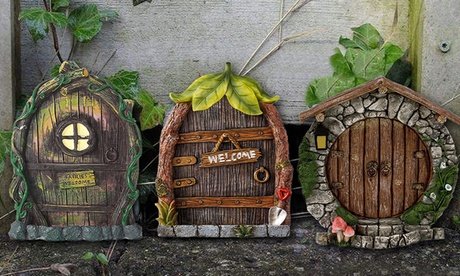 6er-Set Holz-Feentüren: Design 3