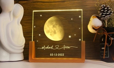 1x Personalisiertes Kristall-Nachtlicht im Design nach Wahl (zzgl. Versandkosten)