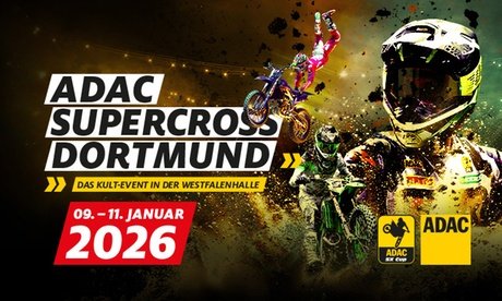 1 Ticket der PK2 für den „ADAC Supercross“ am Fr. 09.01.2026 um 20 Uhr