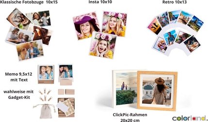 1x ClickPic-Rahmen mit Foto nach Wahl 20 x 20 cm (zzgl. 6 99 € Versandkosten)