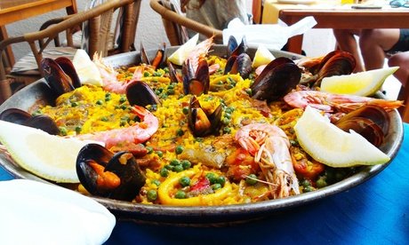 Für 4 Personen: Paella Spezial Original Emmafisch