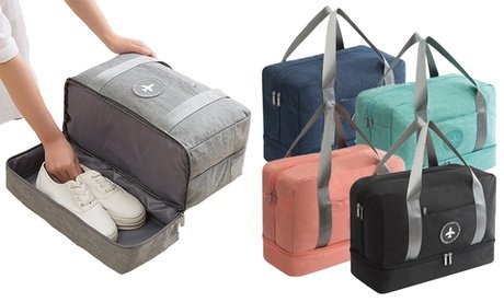 Reisetasche mit Schuhfach: Rosa/1