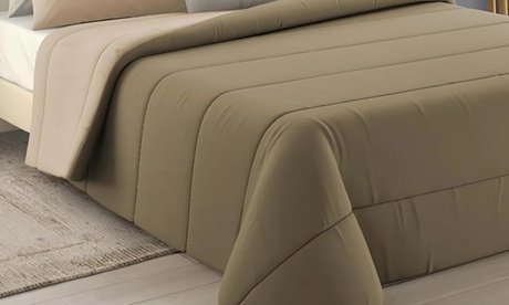 Doppelseitige Winter-Doppelbettdecke: Grau