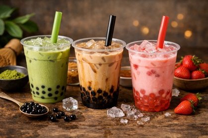 1x Bubble Tea Größe M nach Wahl inkl. 1 Extra Topping