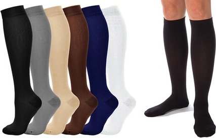 Kompressionsstrümpfe: 3 / Beige/ L-XL