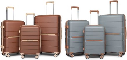 Reisekoffer: 1 / 24 Zoll / Braun-Aprikose