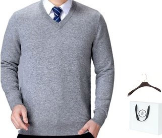 Kaschmir-Woll-Pullover für Herren: Gr. M