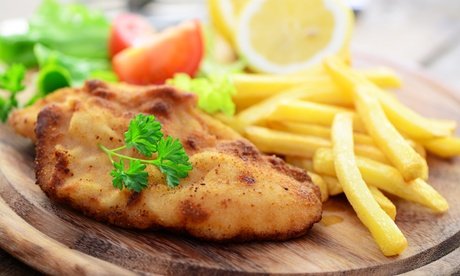 Für 2 Personen: 3-Gänge-Menü mit Schnitzel nach Wahl