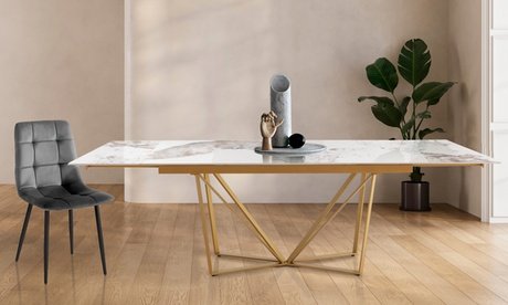 Oresteluchetta ausziehbarer Esstisch „Casey“: Weiß