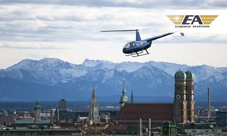 Für 1 Person: 70 Min. Hubschrauber-Rundflug über München das Umland und die Alpen