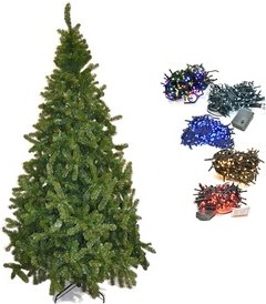 Kunststoff-Weihnachtsbaum opt. mit Lichterkette: 90 cm Weihnachtsbaum / Keine Lichterkette